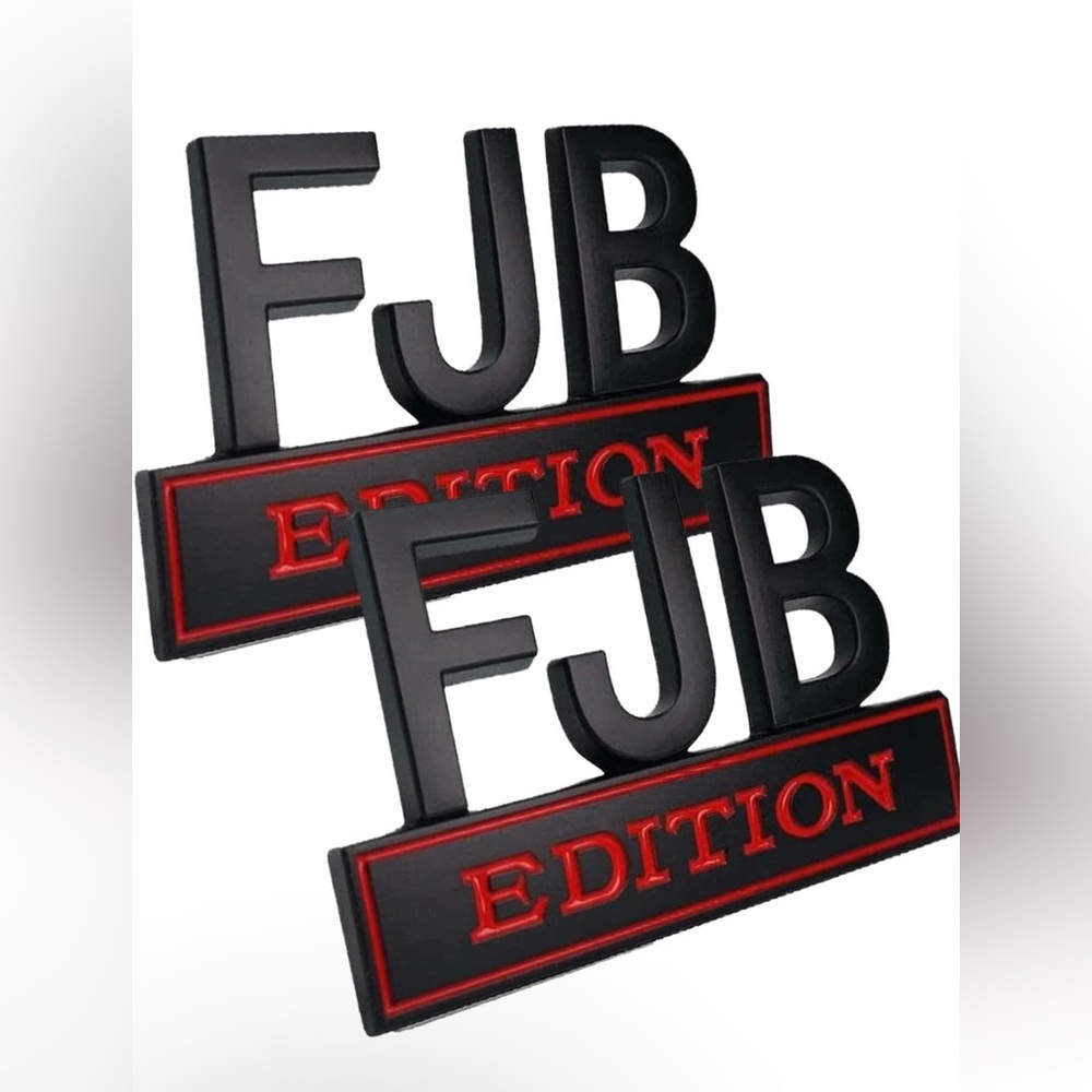 2 pcs metal FJB Edition Car Truck SUV Emblem for Fenders Trunk Tailgate